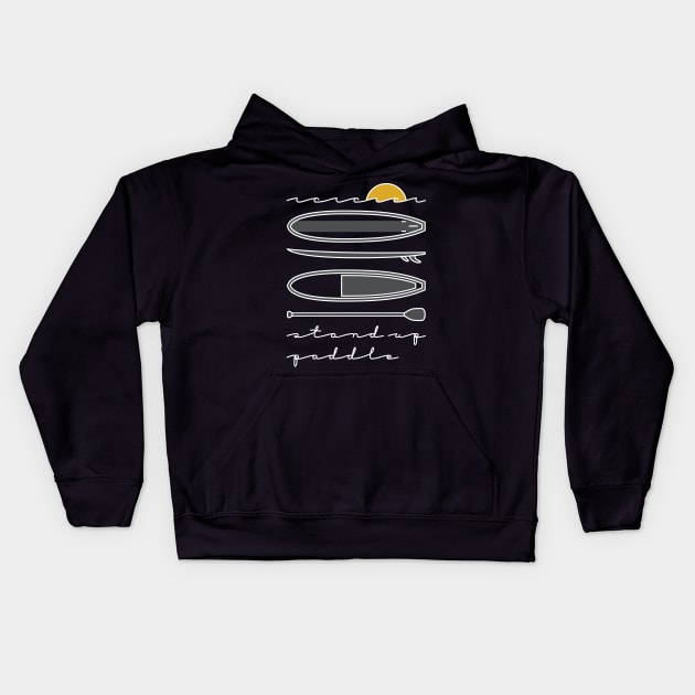 Stand up Paddle Kids Hoodie by quilimo